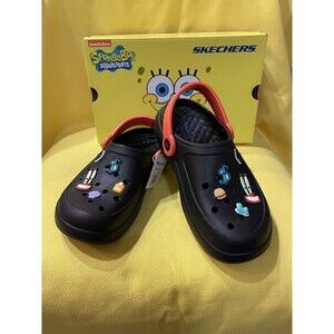 Skechers Sponge Bob Women's Foamies Slip-on Black/Red/Mr.Krabs Size 5